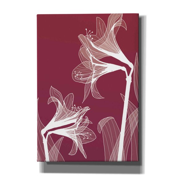 Epic Graffiti 'X-ray Flowers Red' by GraphINC, Giclee Canvas Wall Art, 18"x26"