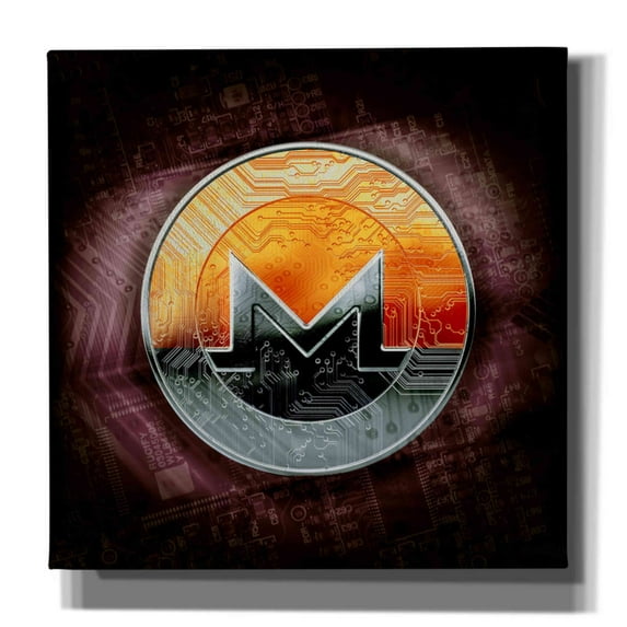 Epic Graffiti 'XMR Monero Coin,' Canvas Wall Art, 12"x12"