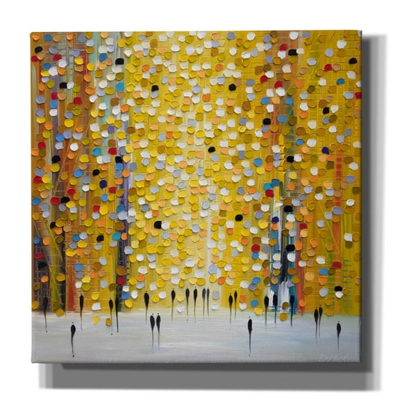 Epic Graffiti 'Yellow Sunset' by Ekaterina Ermilkina, Canvas Wall Art, 37"x37"