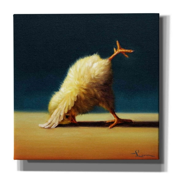 Epic Graffiti 'Yoga Chick Downward Dog Split' by Lucia Heffernan, 26"x26"
