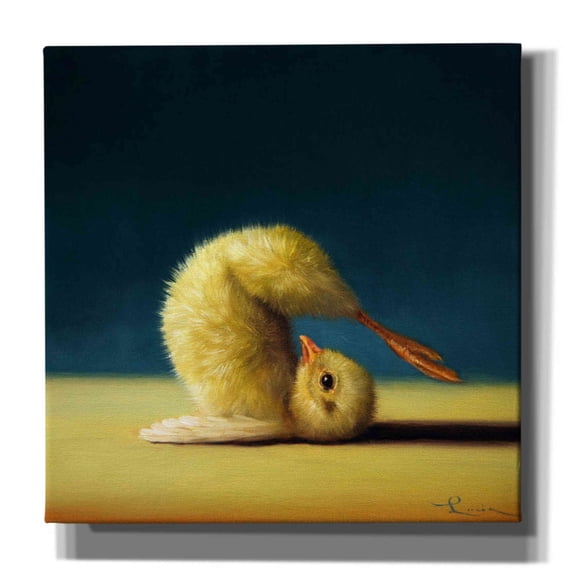 Epic Graffiti 'Yoga Chick Plow Pose' by Lucia Heffernan, 12"x12"
