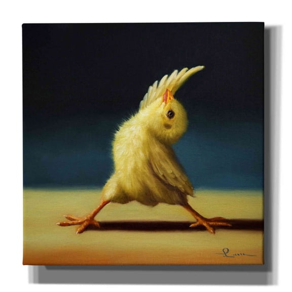 Epic Graffiti 'Yoga Chick Reverse Warrior' by Lucia Heffernan, 37"x37"