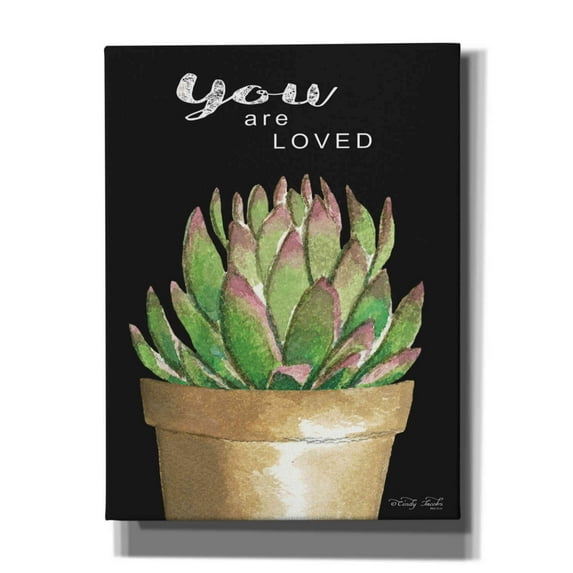 Epic Graffiti 'You Are Loved Cactus' by Cindy Jacobs, Canvas Wall Art, 12"x16"