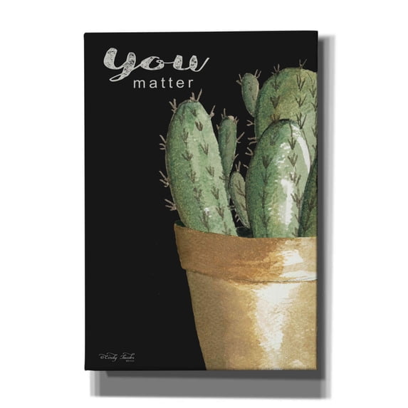Epic Graffiti 'You Matter Cactus' by Cindy Jacobs, Canvas Wall Art, 18"x26"