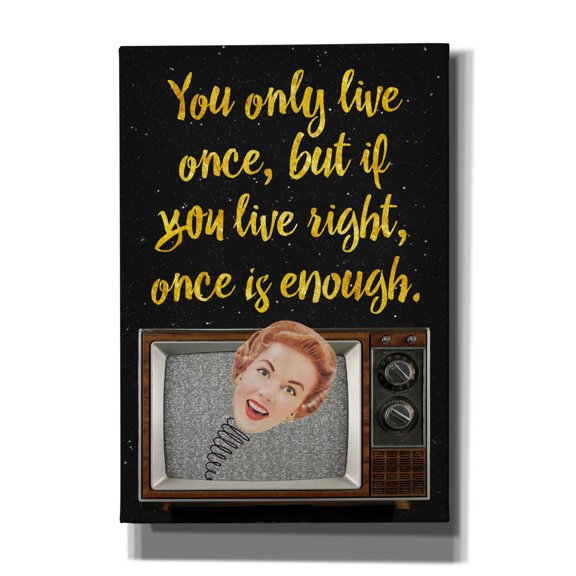 Epic Graffiti 'You Only Live Once' by Elo Marc, Canvas Wall Art, 18"x26"