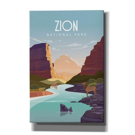 Epic Graffiti 'Zion National Park' by Arctic Frame Studio, Canvas Wall Art, 40"x60"