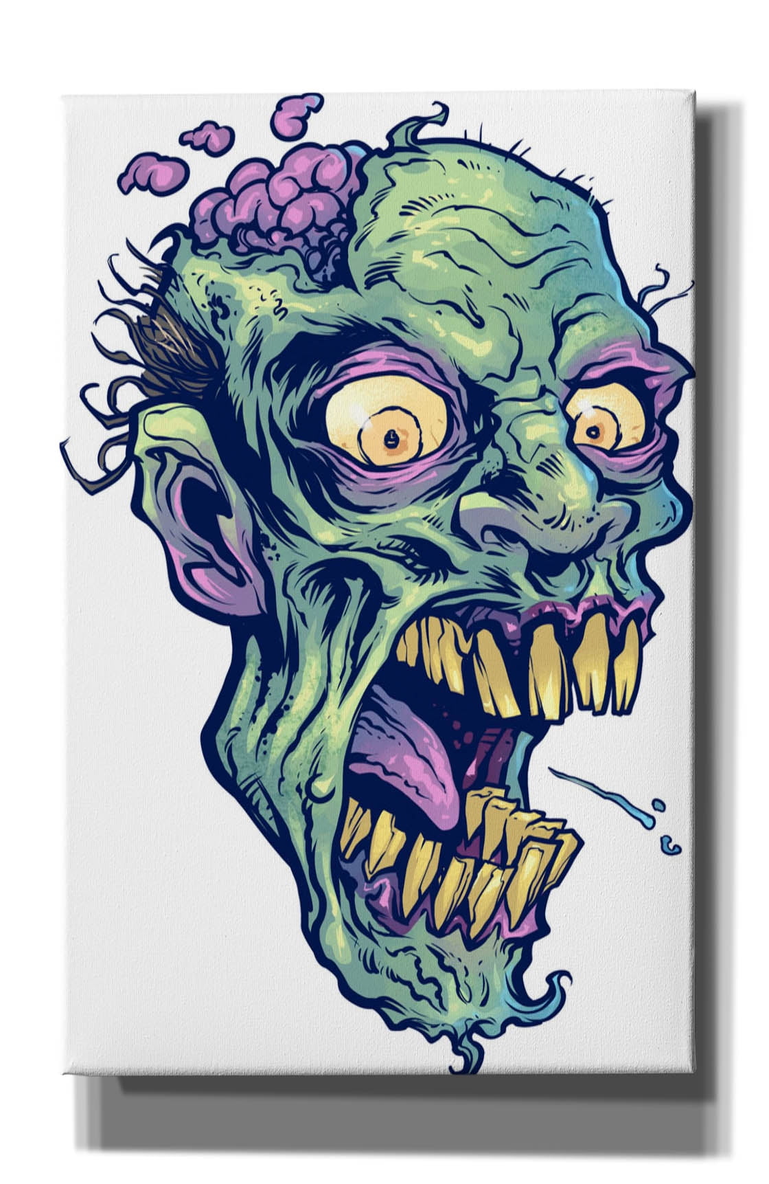 Epic Graffiti 'Zombie Pattern Head 14' by Flyland Designs, Canvas