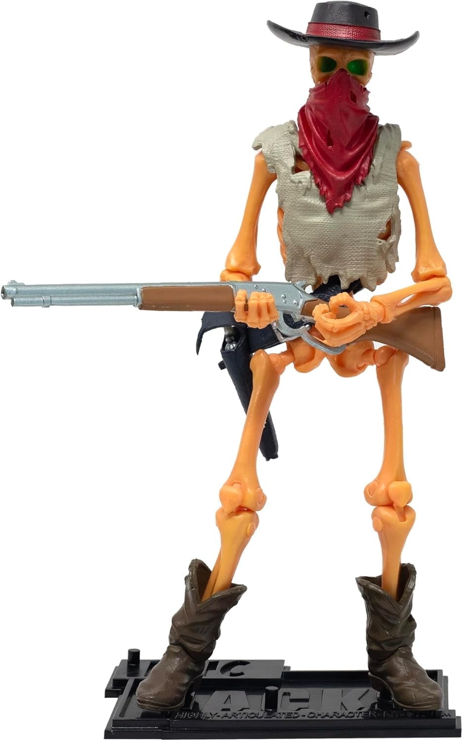 Boss Fight Studio Epic H.A.C.K.S. Outlaw Skeleton Action Figure Highly Articulated Collectible Figurine & Accessories Pistol, Shotgun, Rifle Sling, Rope, Alternate Hands & Head, and Stand 1:12