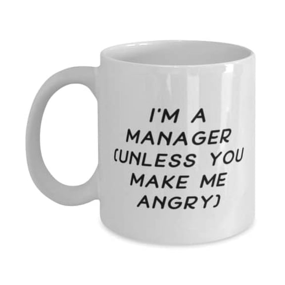 Epic Manager 11oz Mug, I'm a Manager (unless you make me angry), For Colleagues, Present From Friends, Cup For Manager