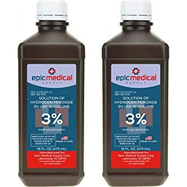 Epic Medical Supply Hydrogen Peroxide First Aid Antiseptic, 3 USP, 16