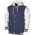 thumbnail image 1 of Epic Youth Letterman Varsity Jacket, Striped Trim, 1 of 1
