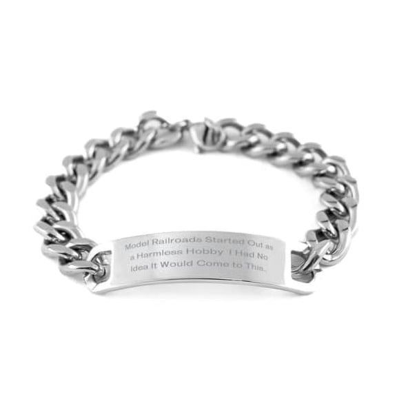 Epic Model Railroads, Model Railroads Started Out as a Harmless Hobby. I Had No Idea It, Model Railroads Cuban Chain Bracelet from