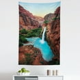 thumbnail image 1 of Epic Nature Tapestry, Havasu Falls Sunset Arizona Canyon Dawn Scenery Outdoorsy Photo, Fabric Wall Hanging Decor for Bedroom Living Room Dorm, 5 Sizes, Pale Redwood and Sky Blue, by Ambesonne, 1 of 1