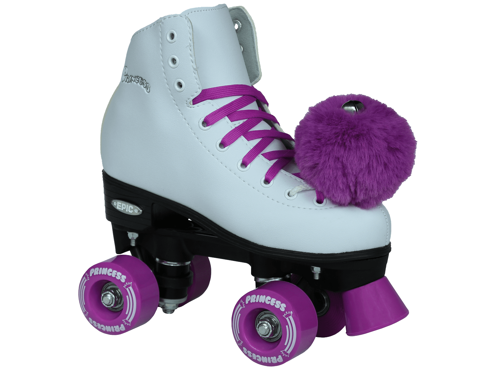 Epic Purple Princess Quad Roller Skates Package
