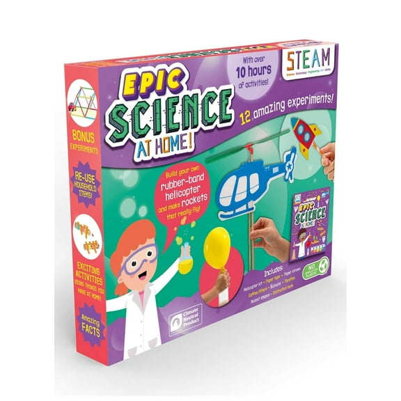 Epic Science at Home! : 12 Amazing Experiments - STEAM Box Set for Kids (Mixed media product)