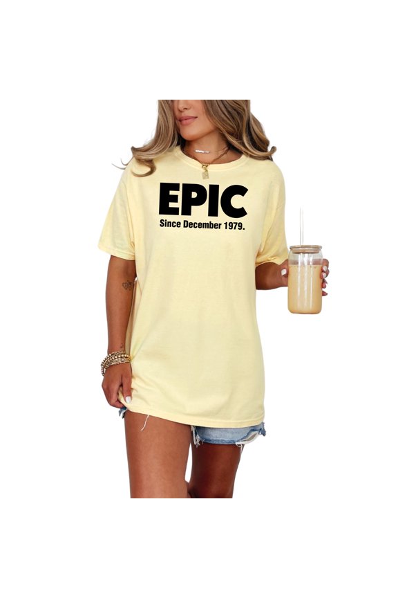 Epic Since December 1979 Vintage Themed, Butter Comfort Colors T-Shirt, XL