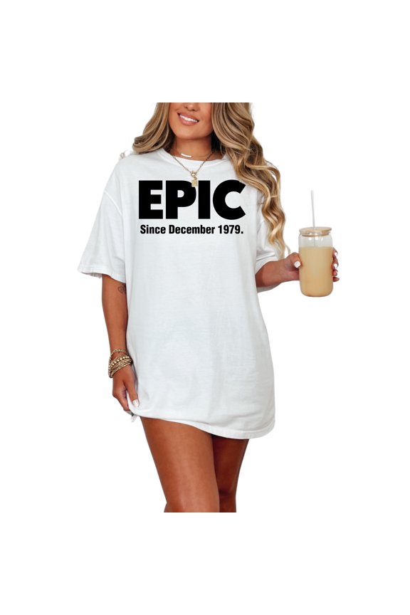Epic Since December 1979 Vintage Themed, White Comfort Colors T-Shirt, Small