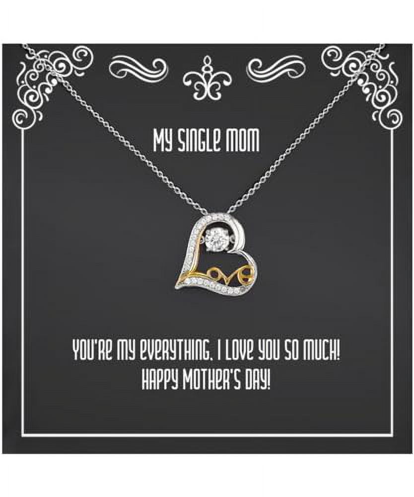 Epic Single mom Love Dancing Necklace, You're my everything, I love you so much! Happy!, Joke Jewelry For Mom From Daughter, Mothers Day gifts, Gifts for her, Gift ideas for mom, Unique gifts for mom,