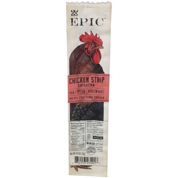 Epic Sriracha Chicken Strip, 0.80 Ounce -- 20 per Case.