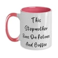 thumbnail image 1 of Epic Stepmother Gifts, This Stepmother Runs On Ketones And Coffee, Sarcastic Christmas Two Tone 11oz Mug From Mother, 1 of 2