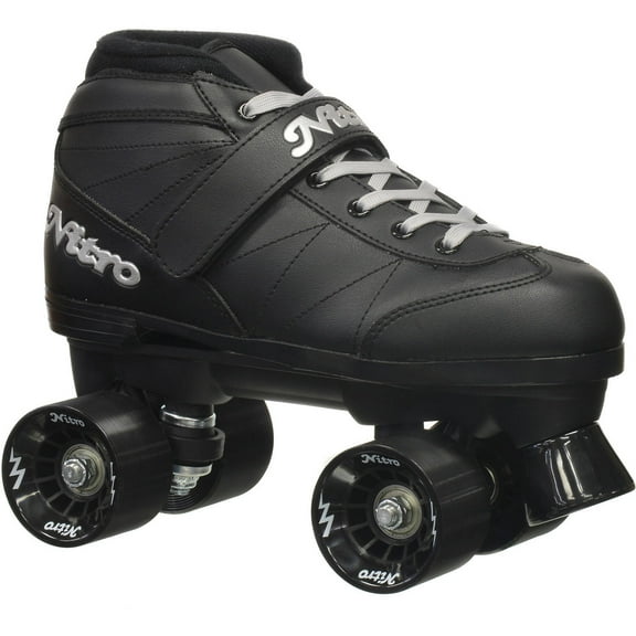 Epic Super Nitro Black Quad Speed Roller Skates - Size 8