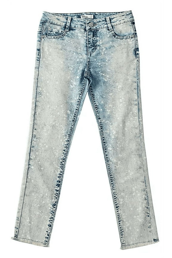 BLUE Big Girls Splatter Denim Skinny Jeans, US 10