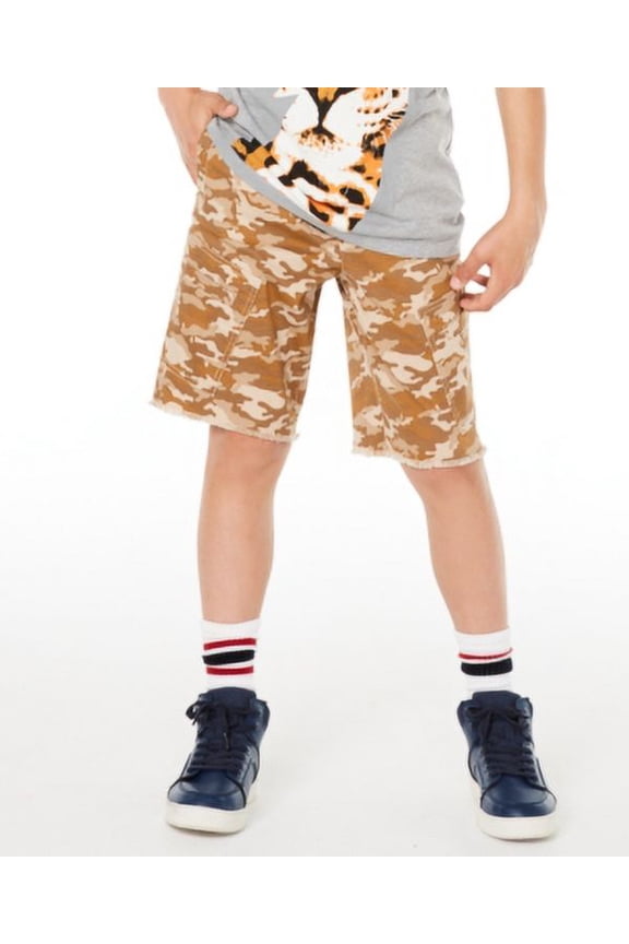 Big Boys Stretch Camouflage Twill Cargo Shorts, Created for Macy's L size
