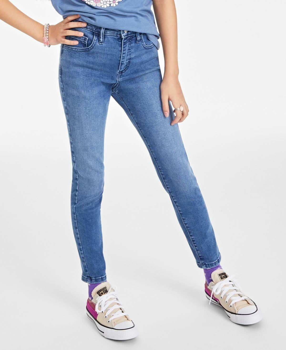 Epic Threads Big Girl's Solid Skinny Jeans  Blue Size 12