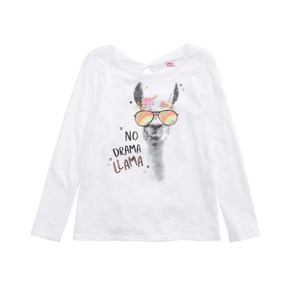 Epic Threads Big Girls No Drama Llama T-Shirts – White, Small