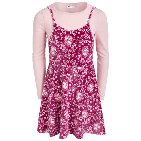Epic Threads Big Girls Unicorn Floral Dress Pink Size Small