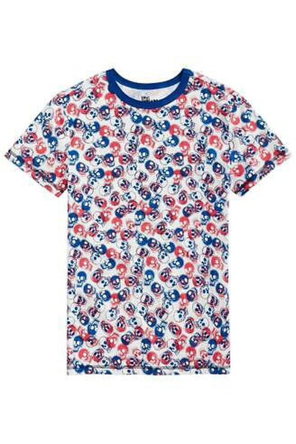 Boys Short Sleeve Skulls Shirt Size L MSRP $20