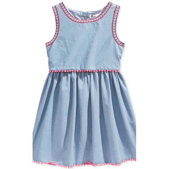 Epic Threads Denim Popover Dress, Big Girls (Light Blue, XL)