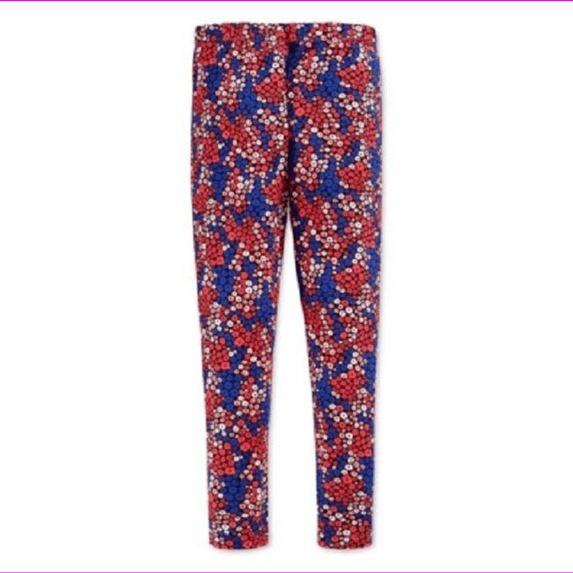 Epic Threads Girls' 7-16 Floral-Print Leggings, Blue Print, Size L