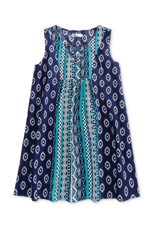Girls Dress (Medium, Blue)