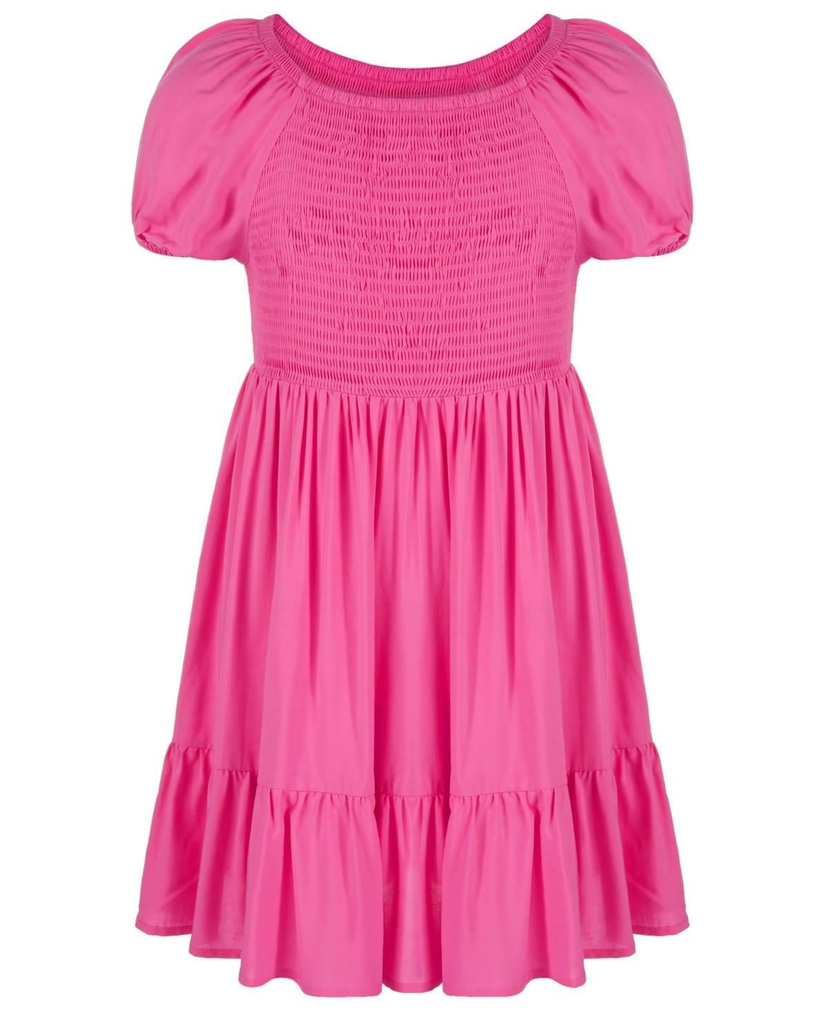 Epic Threads Girls Light Weight Woven Smocked Dress, Created for Macy's -  Pop Pink - Walmart.com