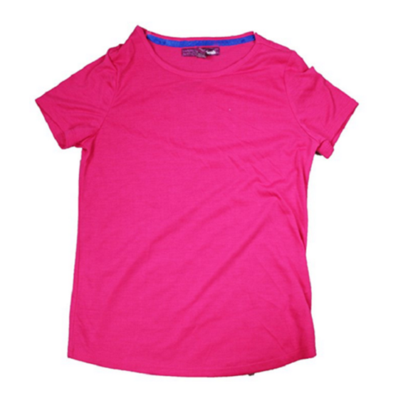 Epic Threads Girls' Short-Sleeve Solid Basic Tee, Fuchsia, Size Small