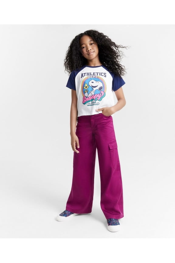 Girls Snoopy Graphic T-Shirt, Created for Macy's - Snowfall White