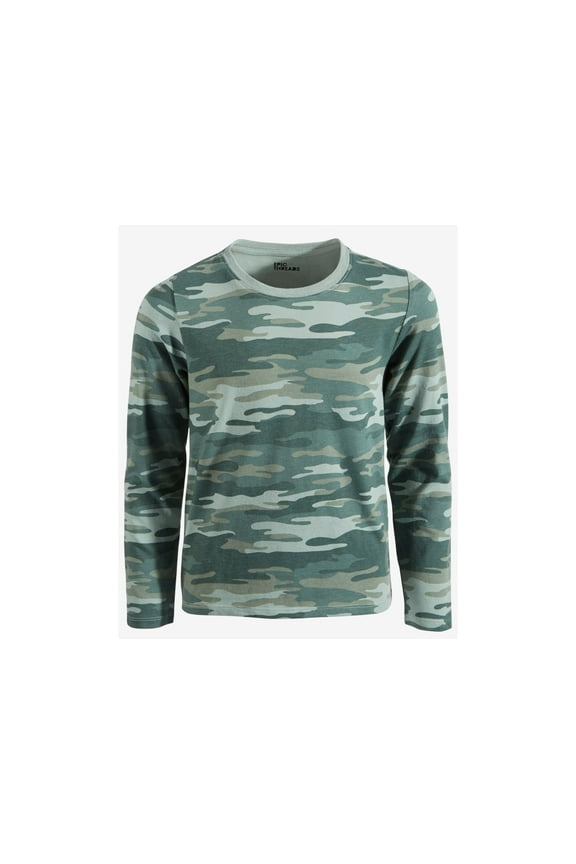 Little Boys Camo Print Shirt Oregano 3T