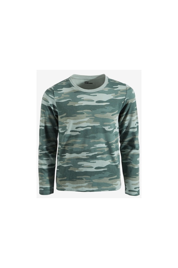 Little Boys Camo Print Shirt Oregano 4T