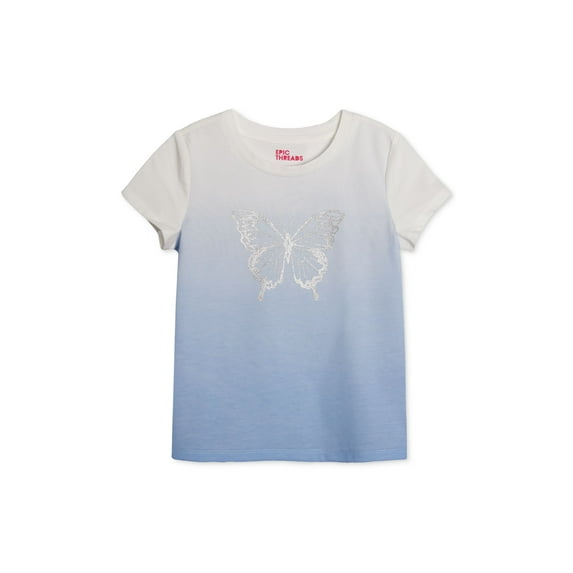 Epic Threads Little Girls Butterfly Ombre T-Shirt Flutter Blue 2T