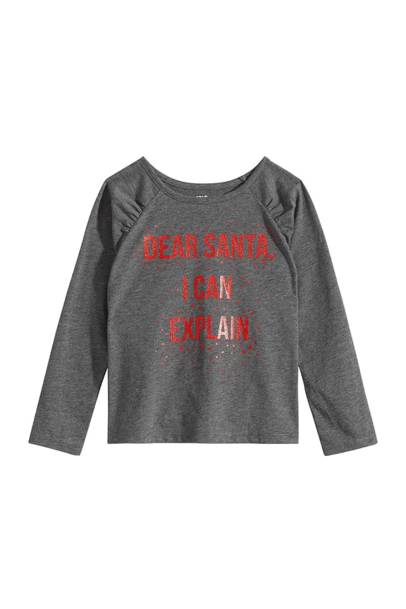 Little Girls T-Shirt Charcoal Heather 6X