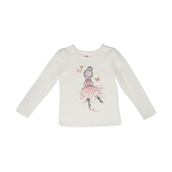Epic Threads Long Sleeve Puff Holiday Ivory 3T