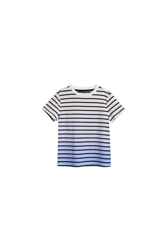 Toddler Boys Striped T-Shirt Angel White 4T SLIM