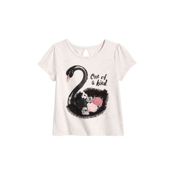 Epic Threads Toddler Girls One Of A Kind T-Shirt Oatmeal Heather 3T