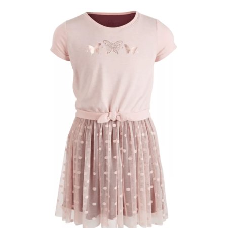 Epic Threads Toddler Girls Tie-Front Dress, Choose Sz/Color: 2T/Silver Pink