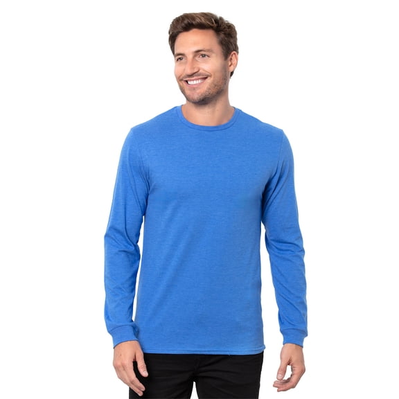 Threadfast Apparel T3001 Epic CVC Long Sleeve T-Shirt-Royal Heather-XL