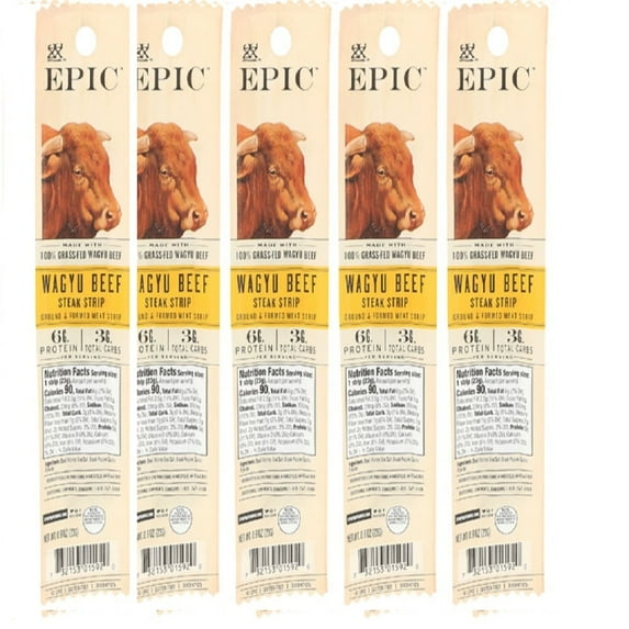 Epic Wagyu Beef Steak Strip 0.8 oz - Pack of 5