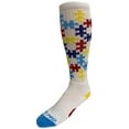 thumbnail image 1 of Epic Youth Autism Awareness Puzzle Pieces - Fun Design Knee-High Socks (1-Pair), 1 of 1