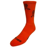 Epic Youth Leukemia Awareness Orange Ribbon Design Crew-Socks (1-Pair)