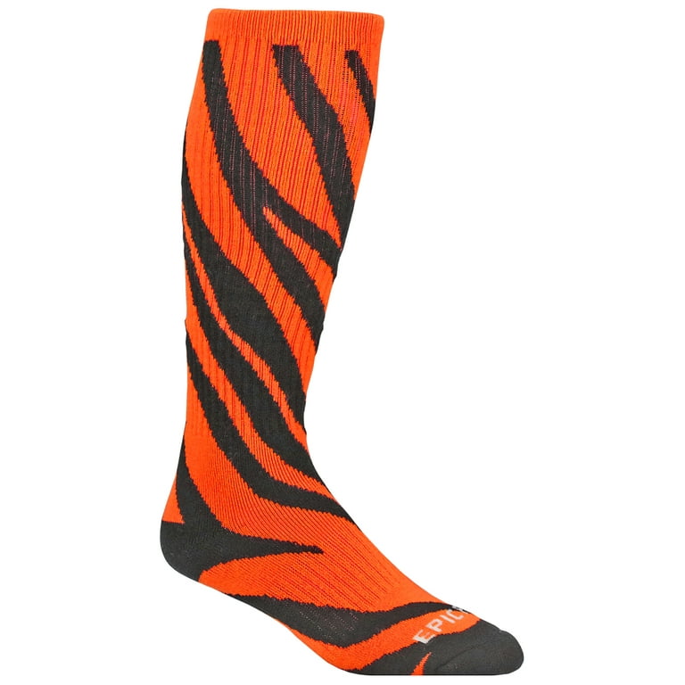 Orange Zebra Knee Socks